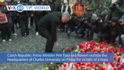 VOA60 World - Czech Prime Minister laid flowers for victims of mass shooting in Prague