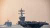 Kapal induk AS, UsS Dwight D. Eisenhower di Selat Hormuz antara Teluk Persia dan Teluk Oman, 14 Desember 2024. (Foto: Departemen Pertahanan AS).