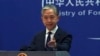 中国外交部发言人汪文斌在周一记者会上。（2023年2月13日）