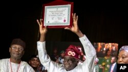 Prezida Bola Tinubu, yatahukanye intsinzi mu matora yo muri Nijeriya, Abuja, kw'itariki ya 1-3-2023