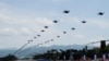 美國和南韓軍隊在南韓抱川舉行聯合軍演。圖為南韓軍用無人機升空。（2023年5月25日）
