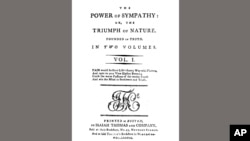 This image released by Penguin Classics shows the title page of the first edition of the 1789 book "The Power of Sympathy" by William Hill Brown. (Penguin Classics via AP)