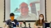 已经离港坻达英国的香港民意研究所副行政总裁 钟剑华，4月26日透过视像出席民研新闻发报会，他表示离港与警方国安处人员约谈无关。 （美国之音汤惠芸）