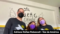 El equipo de Trix&Trax. De izquierda a derecha: Marco Cavazza, Lissette Rojas y Helga Handt