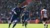 Giroud d'Arsenal jubile après le 3e but de son équipe lors du match de la 34e journée en Premier League contre Southampton, au stade St-Marie, à Southampton, 24 avril 2018. (Twitter/Chelsea)
