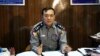 မန္တလေးမြို့က ဆူပူမှု ဖြစ်ရပ်နဲ့ပတ်သက်ပြီး ရဲအရာရှိ ဇော်မင်းဦး သတင်းစာရှင်းလင်းပွဲ ပြုလုပ်နေစဉ်။