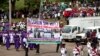 Kenyan workers march during the Labor Day Celebration Parade at Uhuru Park, Nairobi, Kenya, May 1, 2017.
