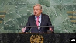 Генеральный секретарь ООН Антониу Гутерриш. 20 сентября 2022 г.