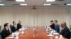 9月14日，日本防卫大臣滨田靖一与美国国防部长奥斯汀在华盛顿举行会谈。