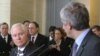 US Defense Secretary Robert Gates, French Defense Minister Herve Morin at a news conference in Paris, 10 Feb. 2010