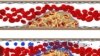 Clusters of nanoparticles break apart and release an anti-clotting drug when they encounter vascular narrowing. (Graphic courtesy of Wyss Institute) 