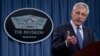 Defense Secretary Chuck Hagel briefs reporters at the Pentagon, Feb. 24, 2014.