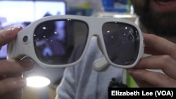 A screenshot shows eyewear made by Orbi that shoots 360 video.