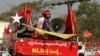 NLD ပါတီ မဲဆွယ်စည်းရုံးရေးလုပ်ဆောင်နေစဉ်