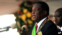 Umongameli Emmerson Mnangagwa efungiswa ukuthatha intambo zombuso ngomnyaka ka2018.