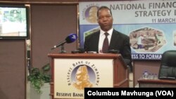 John Panonetsa Mangudya, governor of the Reserve Bank of Zimbabwe, Harare, Dec. 2020. 
