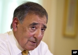 Defense Secretary Leon Panetta is interviewed by The Associated Press at the Pentagon, August 13, 2012.