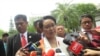 Menteri Luar Negeri Retno Marsudi di kompleks Istana Kepresidenan Rabu 17 Agustus 2016. (Foto:VOA/Andylala)
