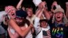 Slavlje u Solt Lejk Sitiju posle objave da će taj grad biti domaćin Zimskih olimpijskih igara (Foto: REUTERS/Jim Urquhart)