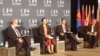 Cambodan Commerce Minister Sun Chanthol participates in a panel discussion titled “The Landscape of ASEAN in 2016 and the Vision for 2025” in San Francisco, Wednesday, February 17, 2016. (Courtesy of Cambodian Ministry of Commerce's Facebook page)