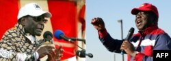 Zimbabwe president Robert Mugabe (at L) and Zimbabwe Prime Minister Morgan Tsvangirai (at R). Zimbabwe will hold general elections on July 31.