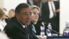 U.S. Secretary of Defense Leon Panetta answers questions from the media at the Fairmont Hotel after a meeting with Egyptian President Mohamed Mursi in Cairo July 31, 2012. 