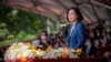 台湾总统蔡英文2021年10月10日在双十国庆上发表演讲。（照片来源：台湾总统府）