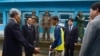 지난달 31일 동해 상에서 표류하다 한국 해경에 구조된 북한 주민 3명 중 북한으로 돌아가겠다는 의사를 밝힌 남성이 지난 3일 오전 판문점을 통해 돌아가고 있다.