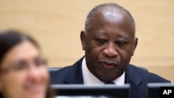 Laurent Gbagbo lors de sa première comparution à la CPI (5 déc. 2011)