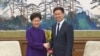 中国国务院副总理韩正2019年11月6日在北京钓鱼台国宾馆会见香港特首林郑月娥