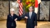 美国常务副国务卿谢尔曼与日本副外相森健良举行会晤。（2021年7月21日）