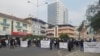 Magistrados judiciais e do Ministério Público em protesto na capital angolana, Luanda, 31 de Julho de 2021