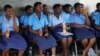 Malawi girls relax after a session at the Girls' Club in Mulanje, Malawi. (Photo: Lameck Masina for VOA) 
