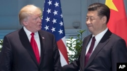 美国总统川普和中国国家主席习近平在今年七月举行的G20 峰会上