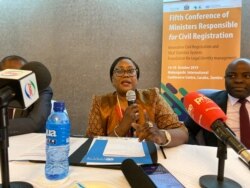 Coumbia Mar Gadio, the head of the U.N. in Zambia, says the problem of unregistered child in Africa makes it hard for such children to build prosperous lives, Lusaka, Oct. 15, 2019. (C. Mavhunga/VOA)