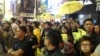 數以千計港人連續第四晚在旺角聚集爭真普選(美國之音海彥拍攝)