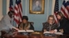 US Secretary of State Hillary Clinton and Liberian President Ellen Johnson Sirleaf 