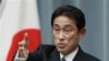 日本新外相岸田文雄在东京首相官邸举行记者会(2012年12月27日)
