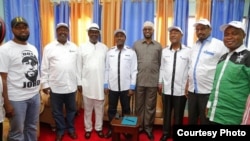 Viongozi wa muungano wa kisiasa nchini Kenya Kenya National Super Alliance (NASA).