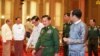 ICJ တွင် အမှုရင်ဆိုင်ရေး ရှင်းလင်းပွဲသို့ တက်ရောက်လာသည့် ထိပ်တန်းခေါင်းဆောင်များ။
