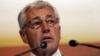 U.S. Defense Secretary Chuck Hagel delivers his keynote address on "The US Approach to Regional Security" at the International Institute for Strategic Studies Shangri-la Dialogue, or IISS Asia Security Summit, June 1, 2013 in Singapore. 