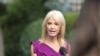 White House adviser Kellyanne Conway speaks to reporters at the White House in Washington