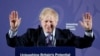 British Prime Minister Boris Johnson outlines his government's negotiating stance with the European Union after Brexit, during a key speech at the Old Naval College in Greenwich, London, Feb. 3, 2020. 