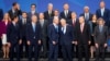 美国总统拜登和北约其他成员国领导人在北约马德里峰会期间合影。(2022年6月29日)