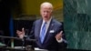 美国总统拜登在联合国大会上发表讲话（2021年9月21日）