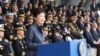 박근혜 한국 대통령이 지난 1일 계룡대에서 열린 제 68주년 국군의 날 행사에서 기념사를 하고 있다.