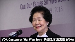 香港前政務司司長陳方安生 (攝影：美國之音湯惠芸)