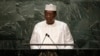 Le président Idriss Deby Itno donne un discours devant l'assemblée des Nations unies à Manhattan, New York, le 20 septembre 2016.