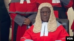 Luke Malaba, Zimbabwe’s chief justice, says that all cases brought before the country's courts will be treated fairly. (Columbus Mavhunga/VOA) 