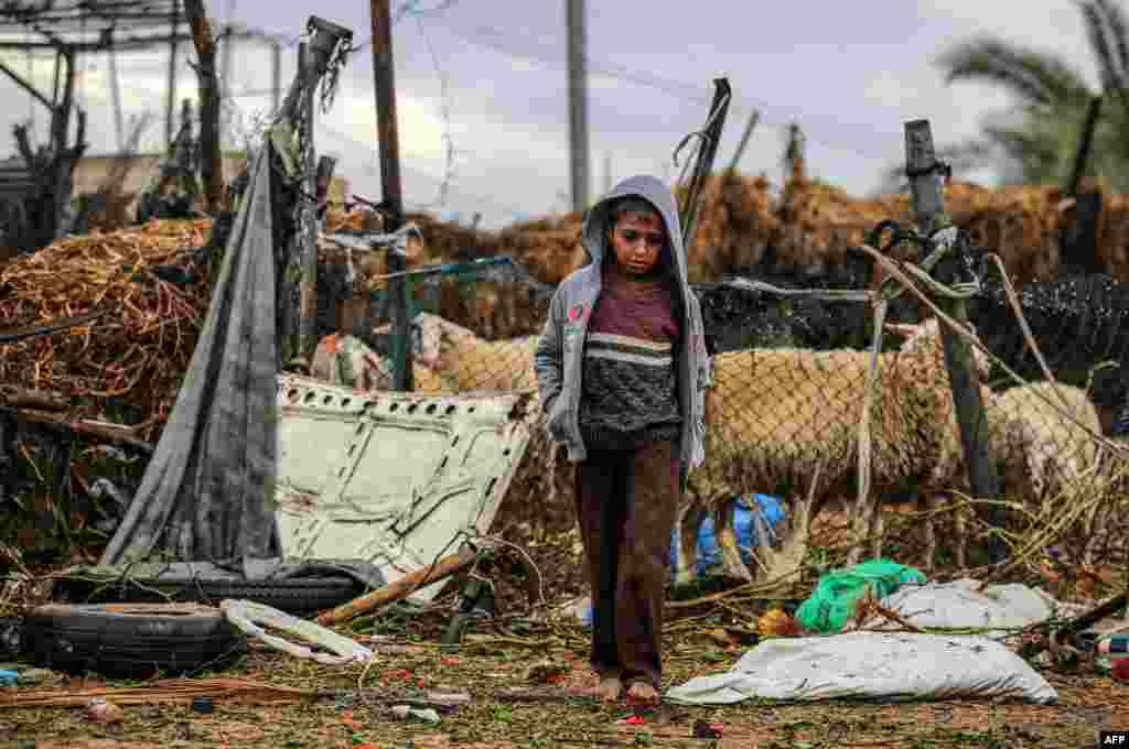 Xoretkî Filstînî di rojeke baranî de pêxwas li kameke Rafaa ya başûrê kerta Gaza 